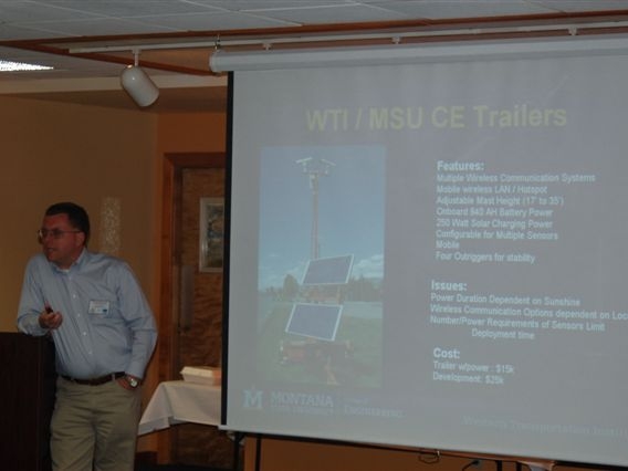 Doug Galarus, WTI, gave an overview of TMC to TMS communication systems.