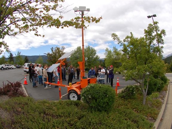 WTI demonstrated TMC-TMS communications with a portable ITS trailer and communications set-up.